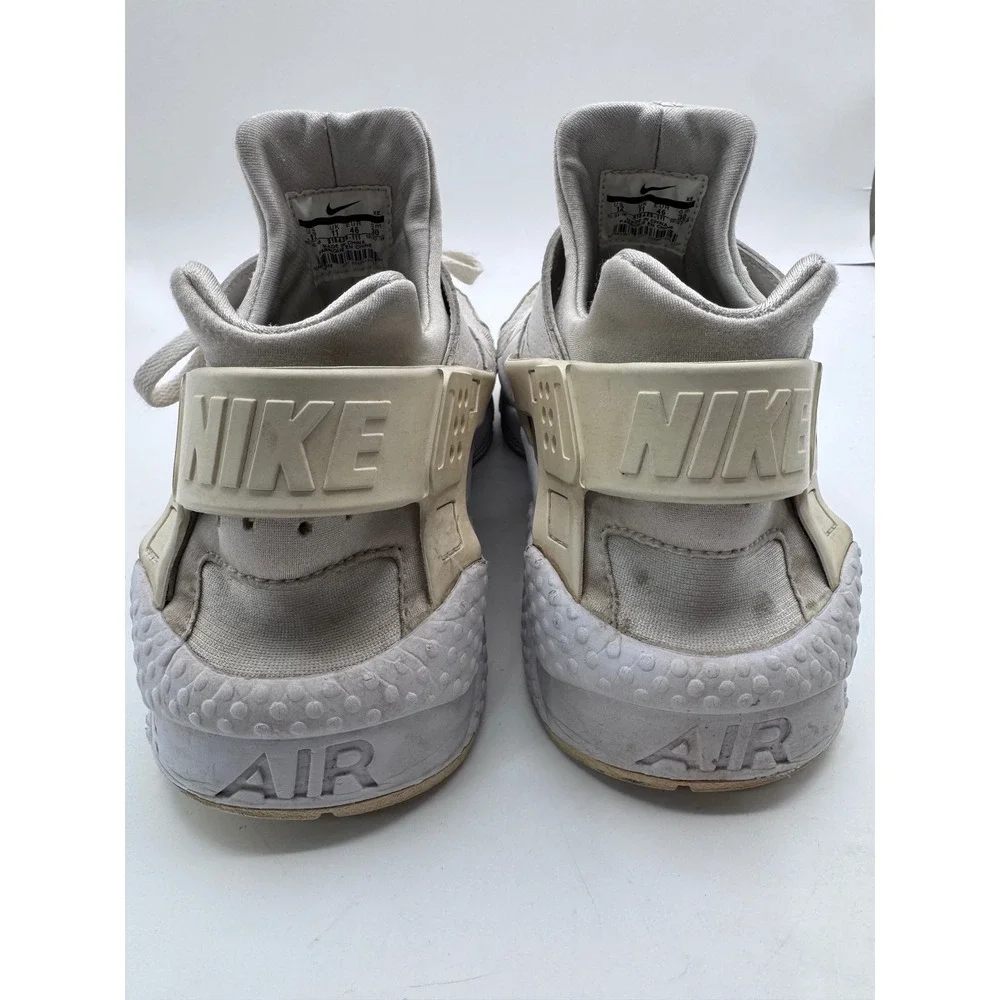 Nike Air Huarache Men's 12 Triple‎ White Running Sneakers Athletic Shoes